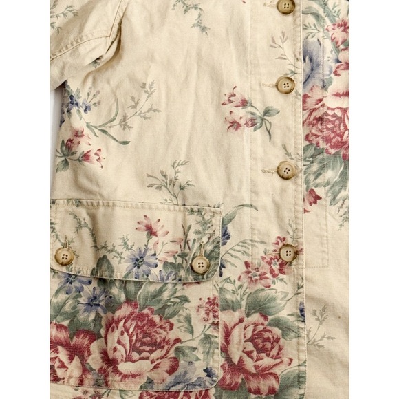 vintage 90s Coldwater Creek Floral Barn Jacket Size M - Picture 6 of 16
